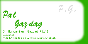 pal gazdag business card